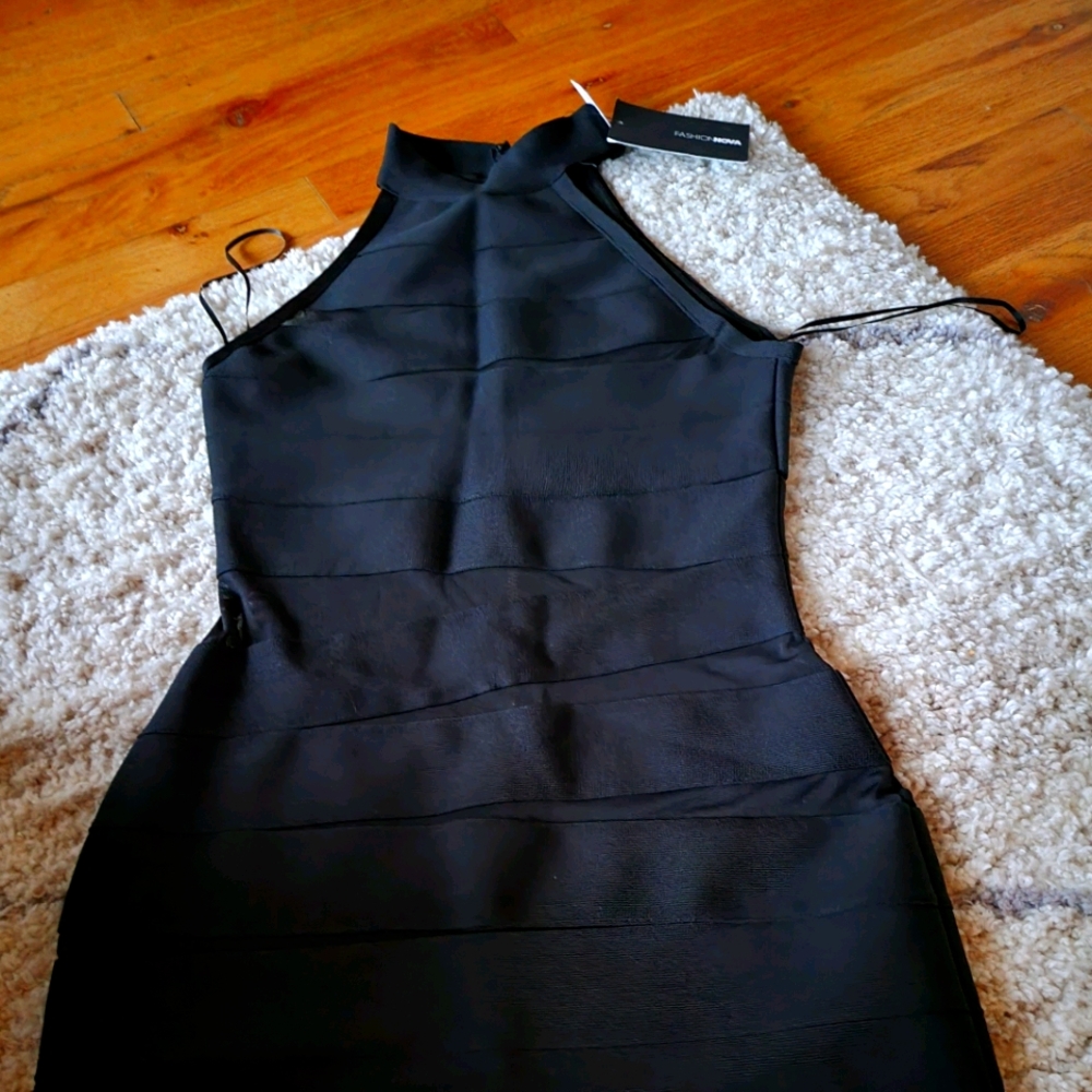 Bandage Halter Mini Dress